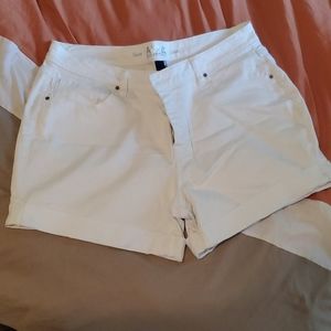 White Jean shorts
